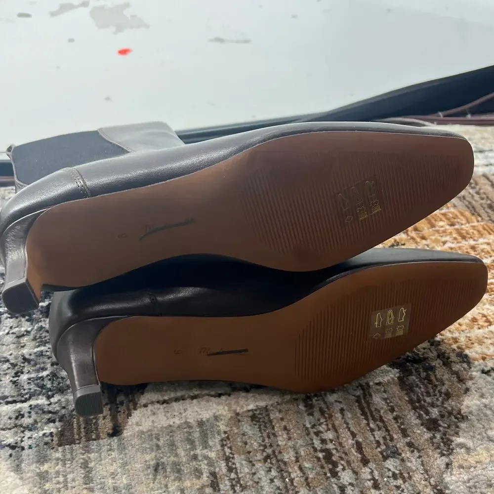 Madewell The Dimes Chelsea Boot Snipped Toe Turkish Coffee Leather Size 9 NWOB